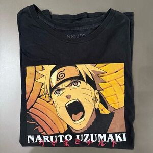 Naruto Uzumaki Black Short Sleeve T-Shirt - Size XL